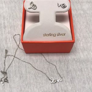 Love earrings and necklace